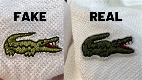 difference between fake and original lacoste bag|lacoste logo counterfeit.